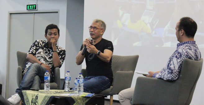 Presiden Komisaris Kumparan Budiono Darsono memberikan kuliah umum (dok.UMN)