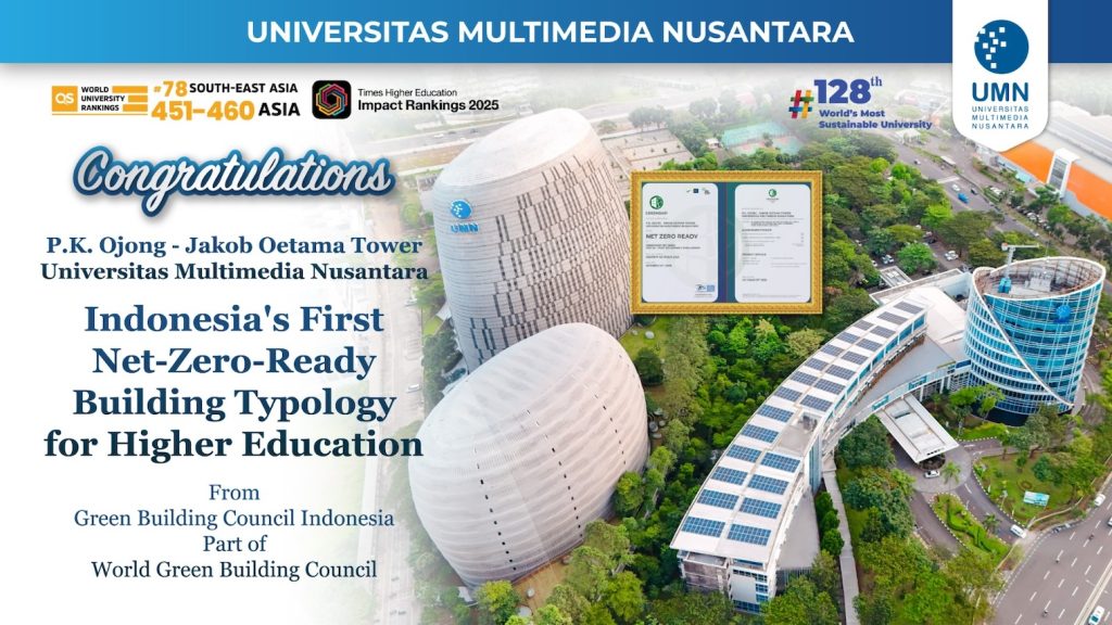 Wujud Nyata Kampus Berkelanjutan, UMN Raih Sertifikasi Greenship Net Zero Ready