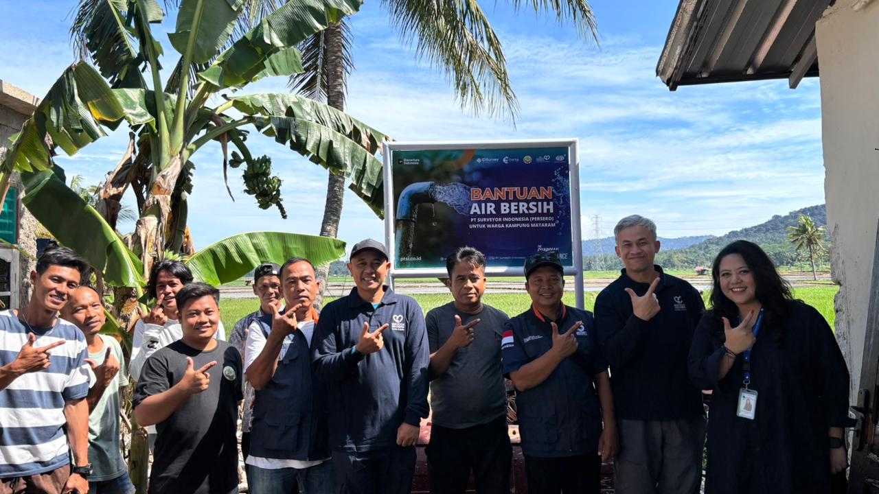 PT Surveyor Indonesia (Persero)'s TJSL Program Inaugurates Clean Water Facilities in Carita Village, UMN Ready to Support Sustainable Education